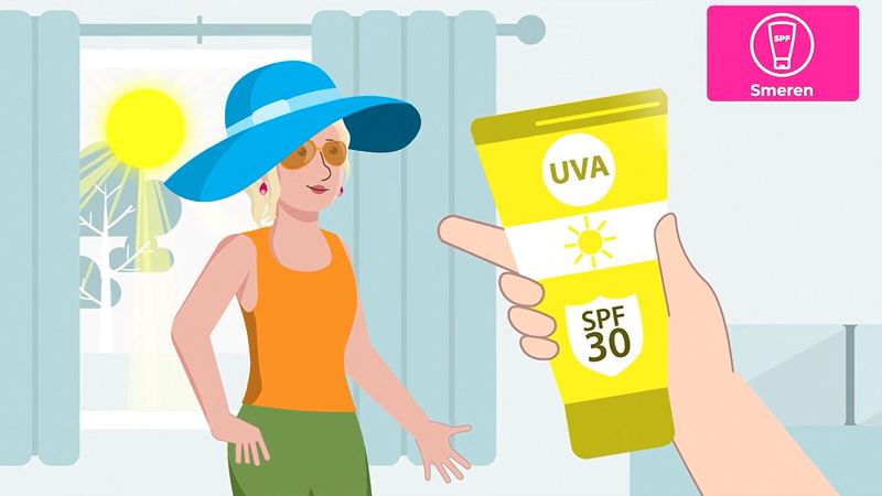 Smeerinstructie zonnebrandcrme
